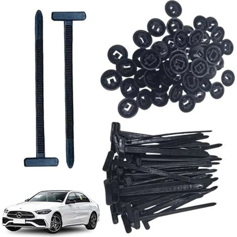 Serre Cable,Attaches Autobloquantes Universelles en Nylon Rivets en Plastique pour Réparation Automobile, Fixation Rapide et Trou (1/5)