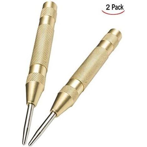 Lot de 2 Pointeau Automatique pour Métal ou Bois (Doré)