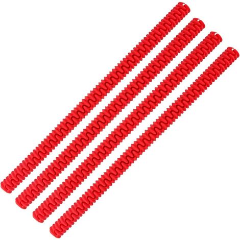 Lntyq Lot de 4 protections de grille de four en silicone résistantes à la chaleur, protègent contre les brûlures et les cicatrices, protège-bords de grille de four en silicone