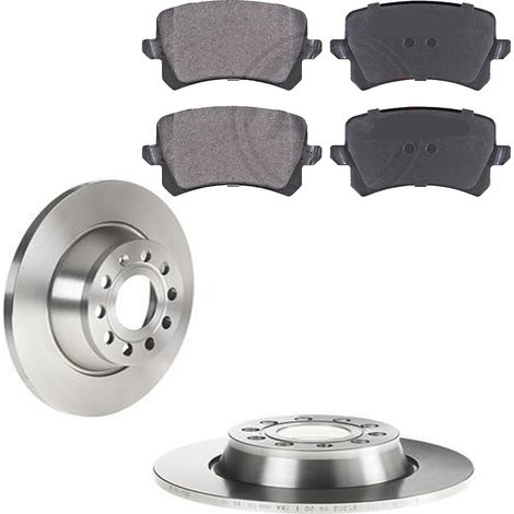 KIT FRENI POSTERIORI compatibile con VW CC B7 (358) - DISCHI + PASTIGLIE OEM: P 85 108 , P 85 109 / 17628 , 17729 /SOSTITUZIONE DIRETTA/BASSA POLVERE/SILENZIOSO (1/5)