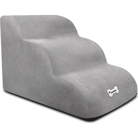 Escalier Pour Chien, Échelles Douces Pour Animaux De Compagnie Avec Housse Lavable Et Zippée, Rampes Faciles À Monter Pour Canapés-Lits (Gris) (1/5)