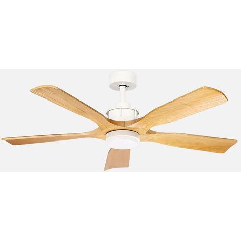 Ventilatore Letur DC 18w Bianco/Faggio 5 Pale 6 Velocità 132d Luce Opzionale 2250lm 300045006500Kk Telecomando+Memoria+Timer (1/2)