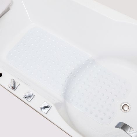 Tapis antidérapant pour baignoire Tapis de sol de salle de bain Tapis de sol résilient en PVC-10040cm, couleur claire, 1pc (1/4)