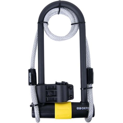 Candado antirrobo Oxford Magnum Duo con asa y cable (177 x 340 mm)