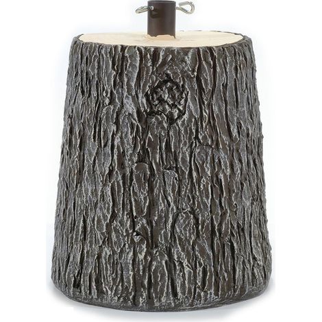 Base Supporto Albero di Natale Tronco Realistico Natalizio Attacco Universale e Ganci per Adattamento H36cm