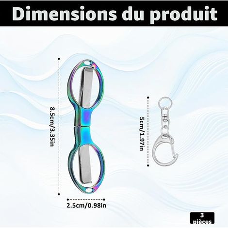 ciseaux pliants en acier inoxydable avec porte-clés pour la maison, le bureau, l'école, les travaux manuels, la couture, accessoires d'infirmière (1/3)