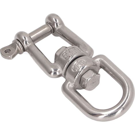 Hochleistungsfähiger, professioneller Doppelbackenschäkel aus Edelstahl 304, Wickelschäkelvorrichtung für 5 mm / 0,20 Zoll Kletter- und Schaukelseile (1/4)