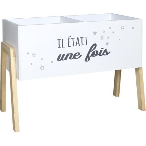 Bibliothèque Enfant "Il Était une Fois" 60cm Blanc (1/5)