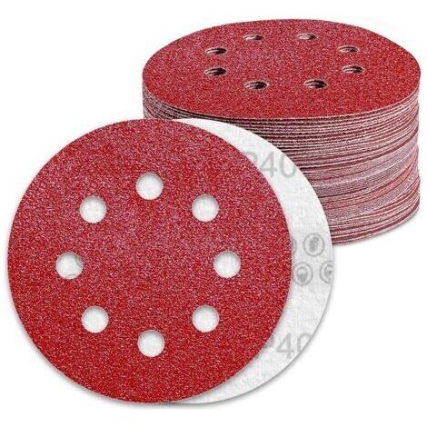 BUNTHAUS Disques Abrasifs 125mm Grain 40 Papier Poncer 70 Pièces 8 Trous Disque Poncage pour Ponceuse Excentrique