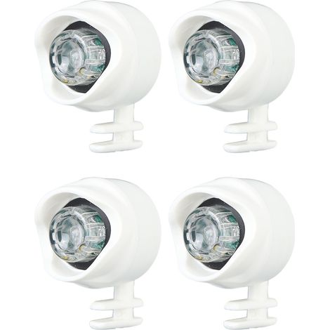 Lot de 4 Phares LED pour Chaussures Étanches, 3 Modes Lumineux, Fixation Crocs, Idéal Randonnée et Vélo de Nuit, Blanc (1/5)
