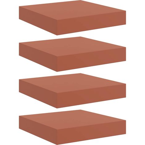 Wandregal 4 stk. Rot 23 x 23,5 x 3,8 cm Holzwerkstoff vidaXL