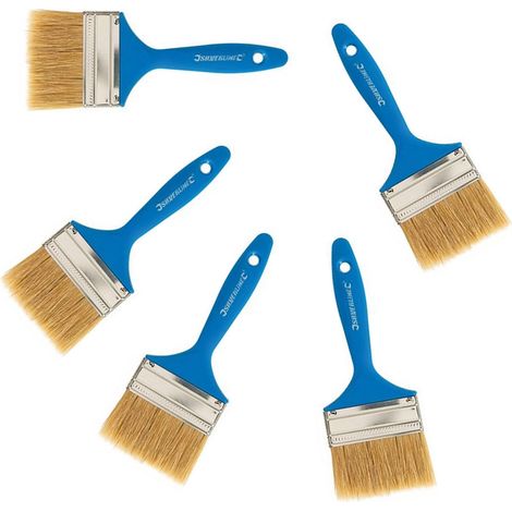 Lot de 5 pinceaux plats de 75 mm (1/2)