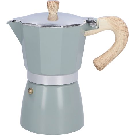 300-ml-Kaffeekanne, Moka-Kanne, Wasserkocher für Gasherde, Ethanolherde, Elektrothermische Öfen, Cyanblau (1/5)