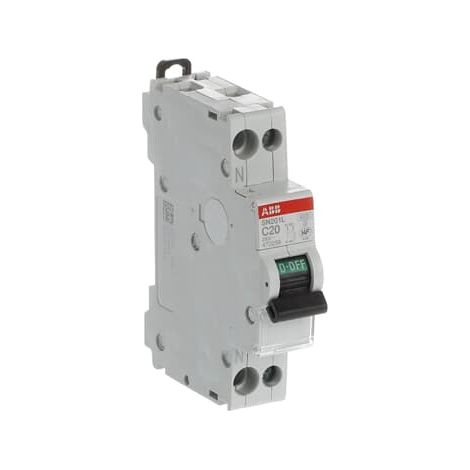 ABB 470239 Modularer Leitungsschutzschalter 1P+N 20A C-Kurve schwarz (1/2)
