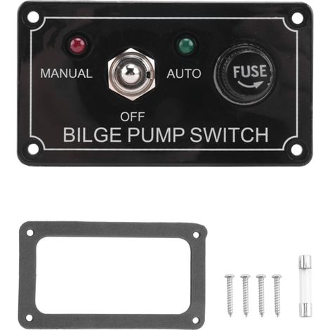12-V-Gleichstrom-Bilgenpumpen-Steuerpanel für Schiffe mit Sicherung und LED-Anzeige