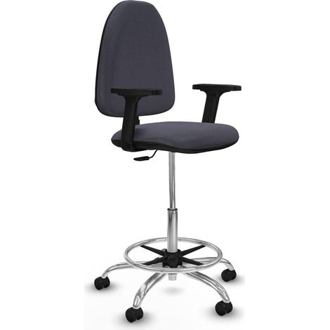 Piqueras y Crespo Silla de Oficina Gris Oscuro Confort
