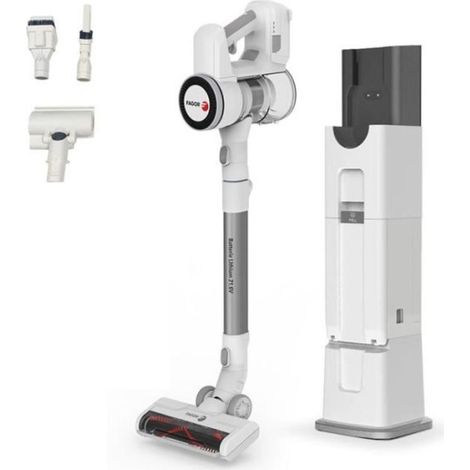 Aspirateur Balai sans fil 2 en 1 - FAGOR - FG6415 - 300W - Avec base auto nettoyante - Tube Flexible - 3 vitesses - Autonomie 60