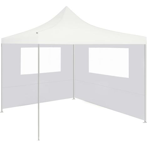vidaXL Gazebo Sidewall with Windows 4x2 m White (315313)