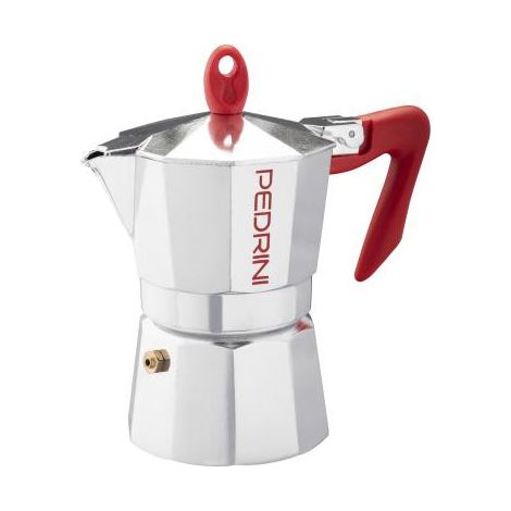 Caffettiera Caffè Moka Brillantata in Alluminio 3 Tazze Pedrini (1/2)