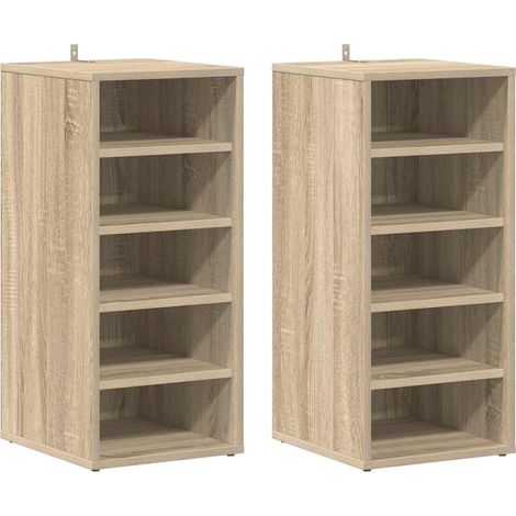 Maison Exclusive - Zapateros 2 uds contrachapado roble Sonoma 31,