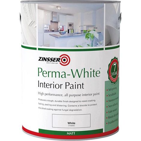 Zinsser ZN7070001C1 Perma-White® Interior Paint Matt 2.5 litre ZINPWES25L