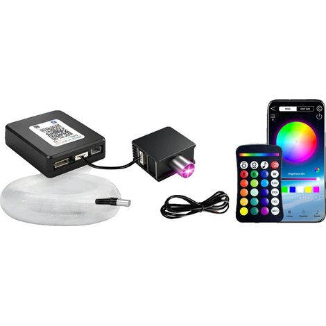 Luci a fibra ottica, controllo tramite app intelligente, molteplici effetti luminosi, RGBW, pacchetto B (1/2)