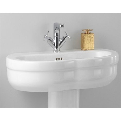 Lavabo Time appoggio/sospeso/o su colonna 75x51 in ceramica (1/2)