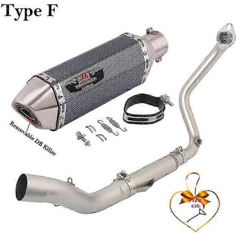 Sistema De Escape Completo Para Motocicleta Zontes, Tubo De Enlace Delantero Modificado, Silenciador Db Killer, Gk350, Gk350r, Gk 350, X S T( Type F) (1/5)