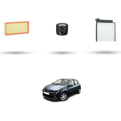 Kit tagliando 3 filtri compatibile con Renault Clio III 1.2 16v 74kw Dal 2006 (1/5)