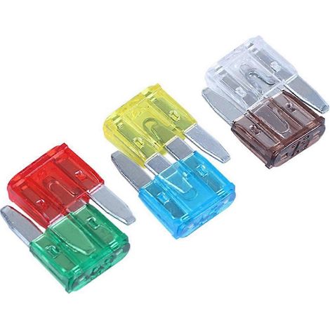 Pack de 140 mini fusibles à lames mixtes, adaptés aux voitures et aux motos, disponibles en 5, 7,5, 10, 15, 20, 25 et 30 ampères. (1/4)