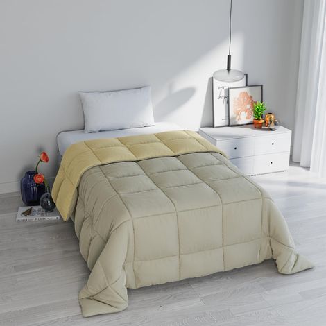 Couette d'hiver Elegant Deux Tons, Taupe/crème, 220x260 cm (1/5)