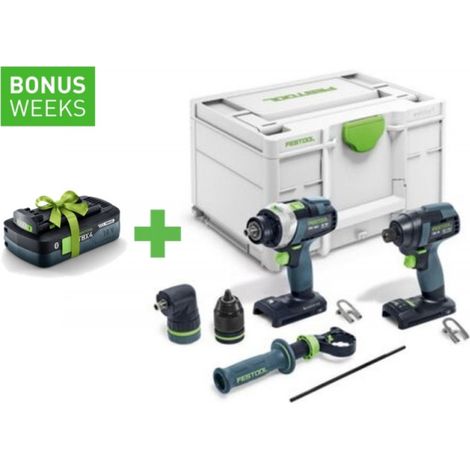 FESTOOL Schrauber- und Bohrer-Set TID 18 Basic-Set TPC 18/4 - 578833
