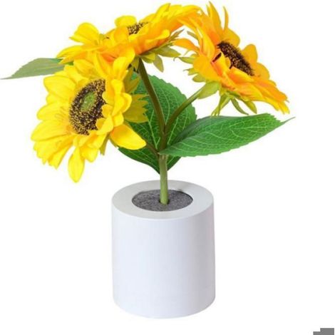 Lampe LED Tournesol Artificielle Veilleuse Tournesol Rechargeable par USB Lampe à Fleurs pour Cadeau de Fête des Mères pour Chambre (1/5)