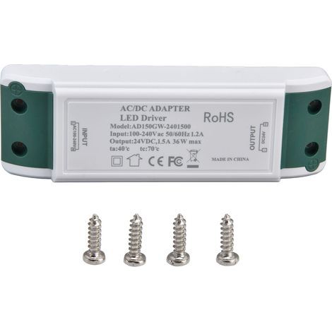 Pilote LED 24 V DC 1,5 A 36 W Alimentation LED Transformateur 24 V à courant constant AC100-240 V (1/5)