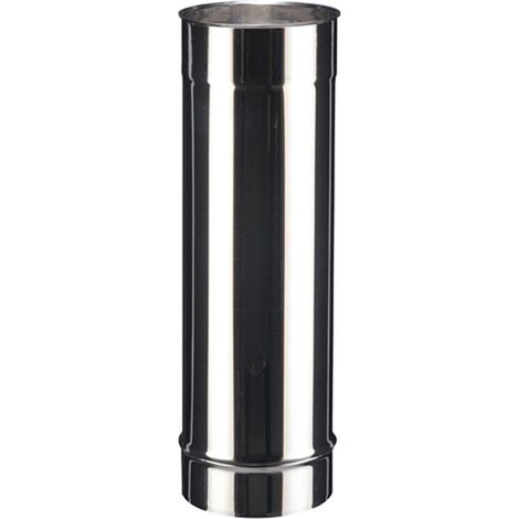 Poujoulat – Tuyau gaz inox SOI 95 cm – diamètre 180 – Conduit simple paroi pour chaudières gaz, fioul, bois, charbon – Épaisseur 4/10