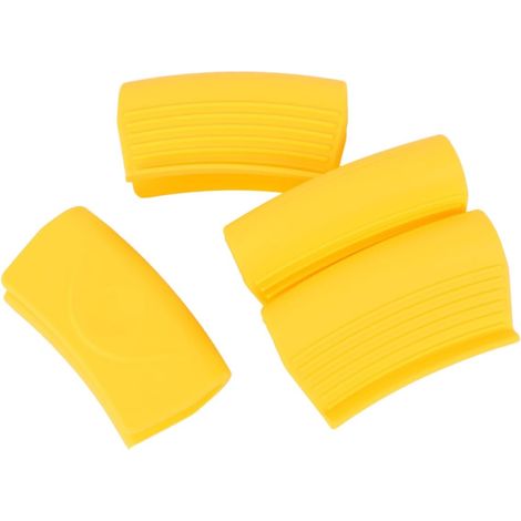 Lot de 4 protections silicone anti-brûlure pour poignées de casserole, résistantes à la chaleur. (1/5)