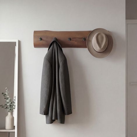 Treibholz Wandhaken Holz Garderobe 49,5 cm Modern