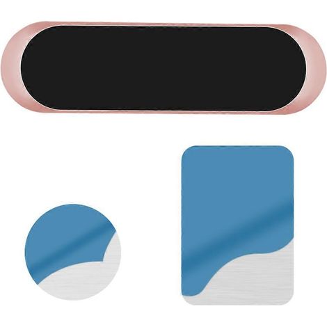 Support magnétique pour téléphone de voiture, adhésif pour tableau de bord, en alliage de zinc doré. (1/5)