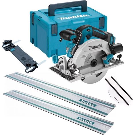 Makita DHS680Z 18v Lithium Brushless Circular Saw 165mm Bare MakPac 2x 1.5m Rail