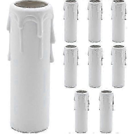 Lot de 10 cache-gouttes vintage pour bougies, tubes de 30 x 100 mm, douilles de lustre, fixation murale. (1/5)