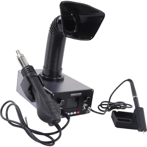 Station de soudage numérique avec affichage LCD, fer à souder 850W, pistolet à air chaud, filtre anti-fumée, prise UE, 110V-240V, kit complet (1/5)