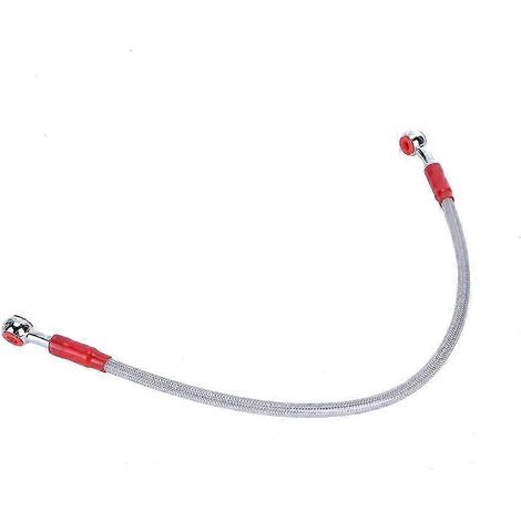 Tuyau d'huile de frein universel pour moto, raccord de tuyau de carburant, tresse en acier inoxydable (45 cm, gris) (1/2)