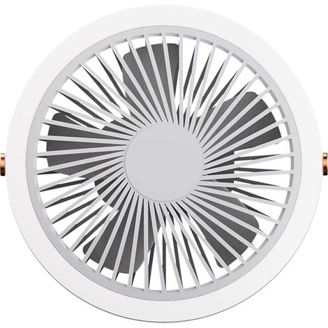 Ventilador de Techo Portátil Recargable USB 2000mAh con Luz LED, 3 Velocidades y Diseño Plegable de Plástico ABS – Ideal para Oficina, Camping y Dormitorio (1/5)