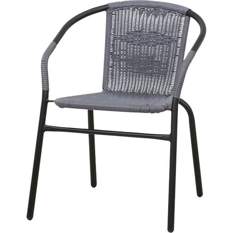 TrendLine Bistrostuhl Venezia mit Kunststoffgeflecht Gartenstuhl Stapelstuhl
