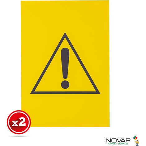Lot de 2 plaques modulable jaune - Danger logo seul - 4280929 (1/3)