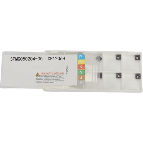 Inserts en carbure de revêtement, 10 pièces par boîte, outils de coupe de tour de fraisage CNC indexables SPMG050204-DG (1/5)