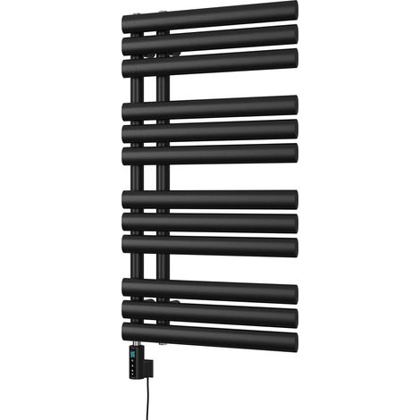 Percival - Black Electric Towel Rail H884mm x W500mm 400w Thermostatic WIFI (1/3)