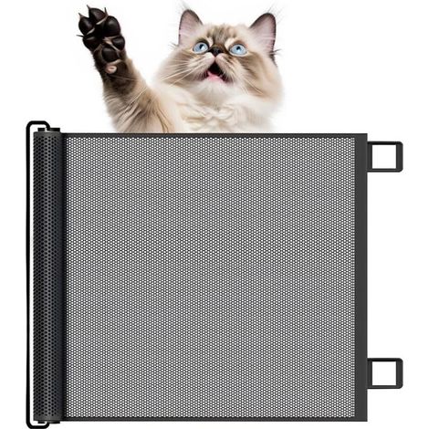 (110 x 78cm)Barrière de Sécurité Retractable et Extensible pour Bébés, Enfants et Chiens Protection pour Escaliers, Couloirs, Intérieur (1/5)