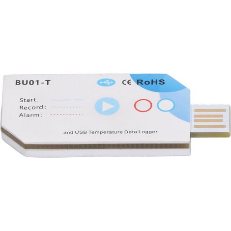 Enregistreur de Données Température USB avec Bluetooth, Application Mobile, Export PDF, 120 Jours d'Autonomie, 32000 Points de Mesure (1/5)