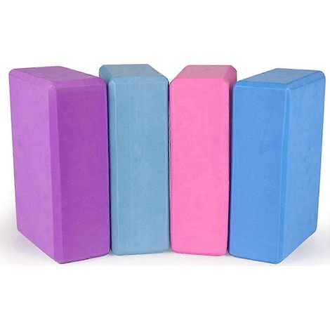 Blocs de yoga 9 x 6 x 3 pouces, lot de 4 blocs de mousse haute densité pour le Pilates et la méditation (1/5)